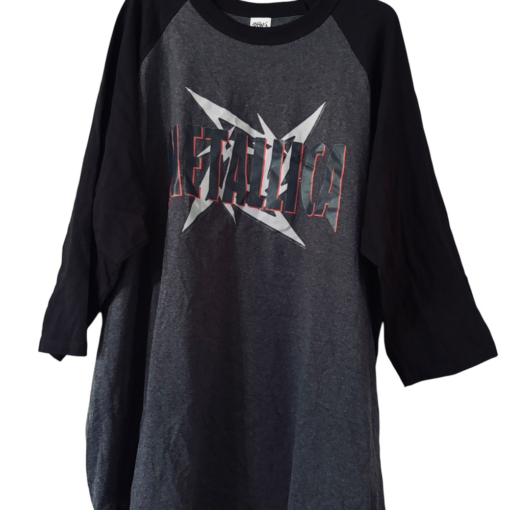 Vintage Shaka Active 4XL Metallica Raglan Baseball Tee 3/4 Sleeve Ninja Star